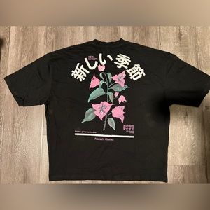 ASOS Black Oversized T-Shirt Back Japanese Letters Design New Season Size Small